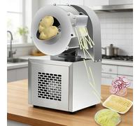 QUSYZD Trancheuse électrique pour légumes, 180 W, Acier Inoxydable, épaisseur réglable, Vitesse de 1 400 TR/Min pour Une préparation Efficace des Pommes de Terre, Choux, c,4.0mm