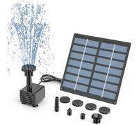 Qutalmi Fontaine à énergie Solaire, Fontaine à Eau Solaire | Fontaine d'eau extérieure pour Bain d'oiseaux - Kit de Pompe d'étang pour piscines de Jardin, Fontaine d'eau carrée pour Patio, Aquarium