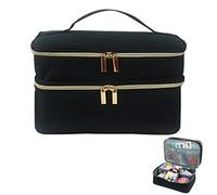 Qutalmi Sac Rangement pour Kit de Couture, Double Couche Boite d'Accessoires, Rangement Matériel pour Trousse Ciseaux, Règles, Fils et Autres (Sac Seulement)