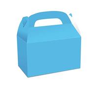 Qutsvosh Lot de 48 Pièces de Boîtes-Cadeaux en Papier à Pignon Blanc pour Fête d'anniversaire 6x3,5x3,5 Pouces, Bleu