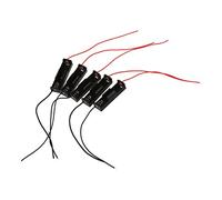 Qutsvosh Lot de 5 tubes métalliques en plastique de 15,2 cm et 1 boîtier de rangement pour piles AAA 1,5 V Noir