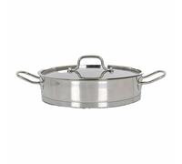 Quttin Casserole basse + couvercle 24 Cm/0.8 Mm/ Qhotel 2.2l Argent Argent One Size
