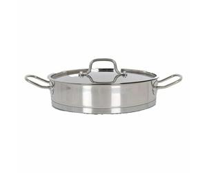 Quttin Casserole basse + couvercle 24 Cm/0.8 Mm/ Qhotel 2.2l Argent Argent One Size