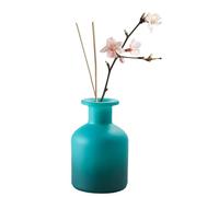 QUUPY Flacon diffuseur en verre décoratif pour aromathérapie, parfum, huiles essentielles et bâtons de rechange Dégradé bleu 150 ml