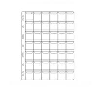 QuxetlRyz Raccolta Monete Album 10pcs A4 9-Ring Coin Binder Pages - Transparent PVC Sheets with Protective Flap Closure, 12/20/30/42 Pockets for Collection(42-Pcokets 10pcs)
