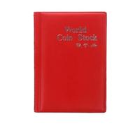 QuxetlRyz Raccolta Monete Album 120 Pockets Coinnings Collection Album Book Mini Penny Storage Bag Collecting Money Organizer Coinning Holder Albums(Red)