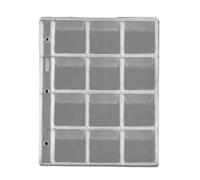 QuxetlRyz Raccolta Monete Album 5/10PCS 195 * 160mm Miniature 12/20 Compartment for Coin Collecting Supplies Display Organiser Collection Album Storage(10pcs-12 grids)