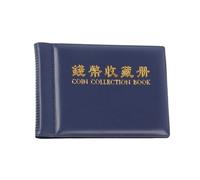 QuxetlRyz Raccolta Monete Album 60 Pockets Coinnings Collection Album Book Mini Penny Storage Bag Collecting Money Organizer Coinning Holder Albums(Blue)