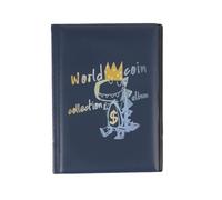 QuxetlRyz Raccolta Monete Album Mini Penny Coin Storage Bag Album Book 120 Pockets Coins Collector Collecting Money Organizer Holder Albums(Blue B)