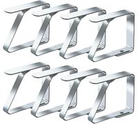 quxup Nappe Clips Anti-Glissant Lot de 8 Pinces pour Nappe décoratives en Acier Inoxydable épais - pour Pique-Nique, Barbecue, Mariage, fête (Fleurs)