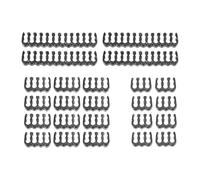 QUXVUIS Améliorez la Gestion des Fils avec Un Ensemble d'organisateurs de Peignes de câbles Comprenant 24 pièces Peigne à 6 Broches et 24 Broches, câble Durable 8 à 6, Noir, 8,