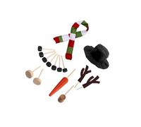 QUXVUIS Kit de Bricolage : Bonhomme de Neige à Construire avec Un Joli Nez en Carotte, des Bras musclés, Un Chapeau de Gentleman et Une Longue écharpe