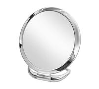 QUXVUIS Miroir de poche double face grossissant, idéal pour les voyages et la maison. Confortable à tenir, pliable et support pour le bureau le dortoir. Maquillage pliable.
