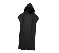 QUXVUIS Peignoir de Plage Absorbant, Poncho de Surf, Serviette en Microfibre à séchage, Indispensable pour Les Loisirs Aquatiques d'été, Le Surf et la Natation. Fabriqué en, Noir, 109 x 88 cm