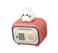 QUXVUIS Tirelire Cochon Mignonne avec accès Facile par t Grande capacité, idéale pour Offrir en Cadeau. Cette Tirelire électronique Peut contenir Un, Lapin Rose, 19.7 x 14 x 23 cm
