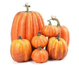 QuyiFa Fournitures de fête à Domicile pour la récolte d'automne, Fausses citrouilles d'extérieur, citrouilles Artisanales, citrouilles pour la décoration (orange3)