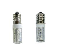 QVAQHBDBVM 1fortunate Lot de 10 ampoules LED AC220 V E17/E14 LED bleu/rouge/vert en céramique + couvercle PC SMD2835-33(Bianco,AC220V E14)
