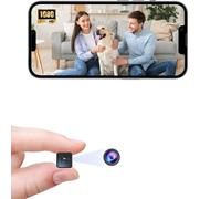 QWBSER Caméra cachée d'intérieur 2025, 1080p pour intérieur/extérieur, caméra espion Wi-Fi, adaptée pour les bureaux à domicile, caméra avec vision nocturne pour la sécurité, surveillance