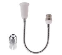QWDFVZX Adaptateur d'extension pour douille B22 vers E27, 50 cm | Rallonge d'ampoule, col de cygne flexible flexible, extension réglable à 360°, base de lampe LED, maison