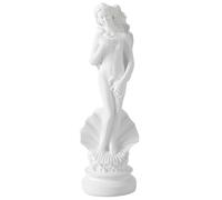 QWEPU Femme Aphrodite Statue d'albâtre Sculpture, Statue de la Naissance de Vénus Sculpture en résine représentant Une déesse gréco-Romaine - Statue Artistique Blanche Classique -18CM