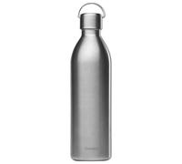 Qwetch Bouteille isotherme ACTIVE - Inox brossé 1 L, double paroi avec poignée Gris