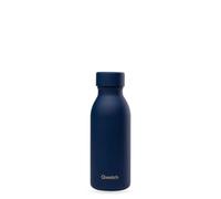 Qwetch - Bouteille Isotherme 350 ml Bleu Nuit - ICON - Gourde Ultra-Compacte & Élégante en Inox Recyclé - 24h Froid/12h Chaud - Étanche & Nomade