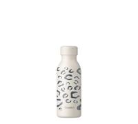 Qwetch - Bouteille Isotherme 350 ml Léopard Camel - ICON - Gourde Ultra-Compacte & Élégante en Inox Recyclé - 24h Froid/12h Chaud - Étanche & Nomade