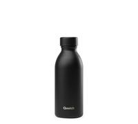 Qwetch - Bouteille Isotherme 500ml Noir - ICON - Gourde Design Compacte et Élégante Inox Recyclé - 24h Froid et 12h Chaud - Etanche