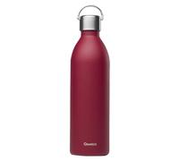 Qwetch - Bouteille Isotherme Active Rouge Grenat 600ml - Gourde avec Anse Inox Recyclé - 24h Froid et 12h Chaud - Etanche & Compacte