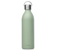Qwetch - Bouteille Isotherme Active Vert Tilleul 1L - Gourde avec Anse Inox Recyclé - 24h Froid et 12h Chaud - Etanche & Compacte