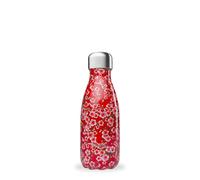 Qwetch Bouteille isotherme Originals en inox 260 ml double paroi Fleurs Rouge