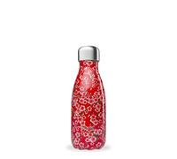 Qwetch - Bouteille Isotherme Originals Flowers Rouge 260ml - 24h Froid et 12h Chaud - Etanche & Réutilisable - Gourde inox isotherme pour Sport, Voyage, Bureau, Randonnée