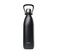 Qwetch - Bouteille Isotherme Originals ROC 1L Noir - Revêtement Anti-Rayures Ultra Résistant - 24h Froid / 12h Chaud - Étanche, Poignée Intégrée, Lavable au Lave-Vaisselle - Gourde Inox Durable