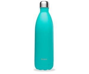 Qwetch - Bouteille Isotherme Pop Bleu 1L - Gourde Nomade Inox - 24h Froid et 12h Chaud - Etanche, Sans BPA & Réutilisable - Gourde isotherme pour Sport, Voyage, Bureau, Randonnée