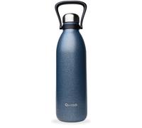 Qwetch - Bouteille Isotherme TITAN ROC 1,5L Blue Navy - Ultra Résistante avec Revêtement Anti-Rayures - 48h Froid / 16h Chaud - Étanche, Lavable au Lave-Vaisselle - Gourde Inox avec Poignée