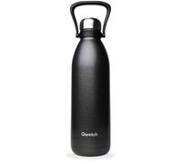 Qwetch - Bouteille Isotherme TITAN ROC 1,5L Noir - Ultra Résistante avec Revêtement Anti-Rayures - 48h Froid / 16h Chaud - Étanche, Lavable au Lave-Vaisselle - Gourde Inox avec Poignée