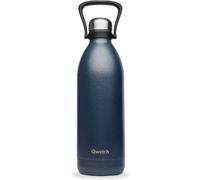 Qwetch - Bouteille Isotherme TITAN ROC 2L Blue Navy - Ultra Résistante avec Revêtement Anti-Rayures - 48h Froid / 16h Chaud - Étanche, Lavable au Lave-Vaisselle - Gourde Inox avec Poignée