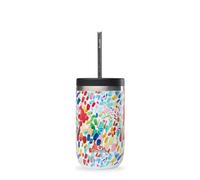 QWETCH - Cold Cup Isotherme 470ml Arty - 24h Glacé & 12 Froid - Inox Recy nti-Éclaboussure - Idéale pour Boissons Fraîches, Bubble Tea et Café Glacé