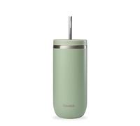 QWETCH - Cold Cup Isotherme 600ml Vert Tilleul - 24h Glacé & 12 Froid - Inox Recy nti-Éclaboussure - Idéale pour Boissons Fraîches, Bubble Tea et Café Glacé