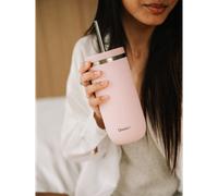 Qwetch cold cup isotherme inox rose