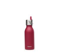 QWETCH - Gourde en acier inoxydable 350 ml Couvercle pipette rouge Bouteille isotherme Garde les boissons froides 24 h et chaudes 12 h Anti-fuite