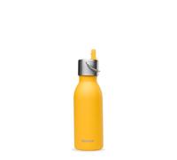 QWETCH - Gourde thermique Kids Curry jaune 350 ml - Bec en acier inoxydable - 24 h froide, 12 h chaude - Hermétique sans BPA - Idéal école, sports