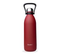 Qwetch - Grande Bouteille Isotherme - Rouge Piment 1,5L - 48h Froid et 16h Chaud - Etanche & Sans BPA - Gourde Inox avec Poignée de Portage - Thermos isotherme pour Pique-nique, Camping, Famille