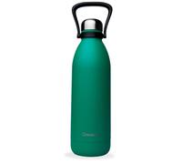 Qwetch - Grande Bouteille Isotherme - Vert Toundra 1,5L - 48h Froid et 16h Chaud - Etanche & Sans BPA - Gourde Inox avec Poignée de Portage - Thermos isotherme pour Pique-nique, Camping, Famille