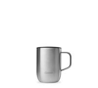 QWETCH - Mug Isotherme Inox Recy vec Anse - Inox brossé 350ml - Tasse Isotherme Café & Thé - 6h Chaud & 12h Froid - Bouchon Coulissant Anti-Éclaboussures & Compatible Infuseurs