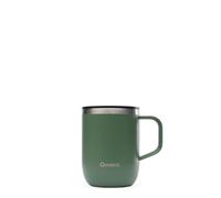 QWETCH - Mug Isotherme Inox Recy vec Anse - Kaki 350ml - Tasse Isotherme Café & Thé - 6h Chaud & 12h Froid - Bouchon Coulissant Anti-Éclaboussures & Compatible Infuseurs