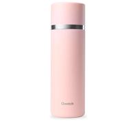 Qwetch - Thermo Isotherme Rose Pastel 750ml - Thermo avec Gobelet Inox Recyclé - 24h Froid et 12h Chaud - Etanche & Idéale pour Café et Thé