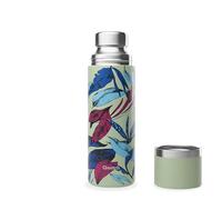 Qwetch - Thermo Isotherme Bahia Vert Tilleul 750ml - Thermo avec Gobelet Inox Recyclé - 24h Froid et 12h Chaud - Etanche & Idéale pour Café et Thé