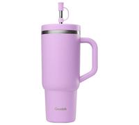 Gourde Isotherme Avec Paille Travel Cup Lavande - 90 Cl - Qwetch