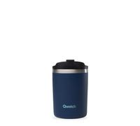 QWETCH - Travel Mug Isotherme - Bleu Marine 240ml - Thermo Café & Thé en Inox - 6h Chaud et 12h Froid - Étanche, Mug de voyage